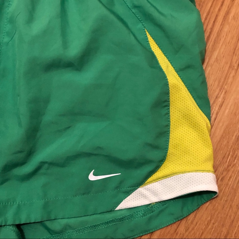 Green nike shorts